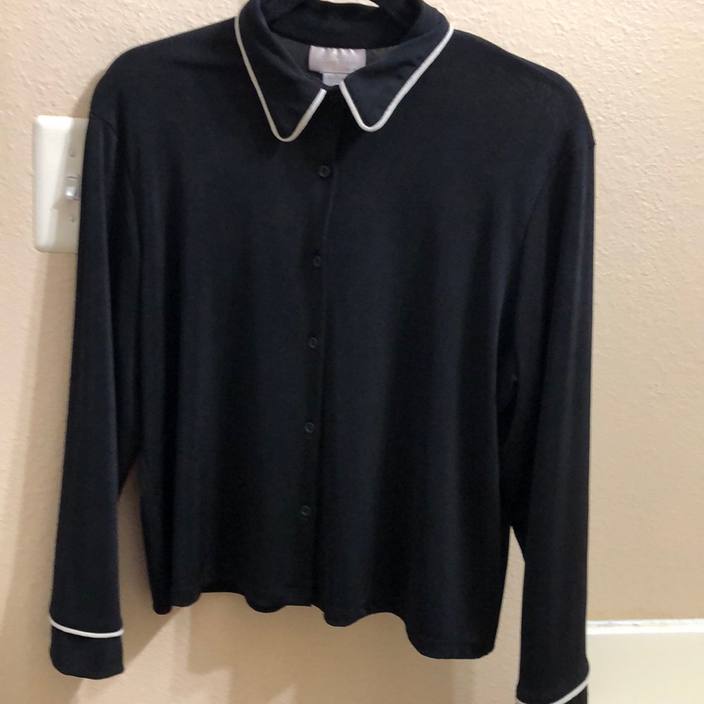 Studio Works black collar blouse